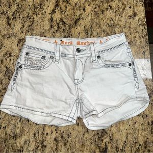 Womens Rock Revival White Shorts Size 27